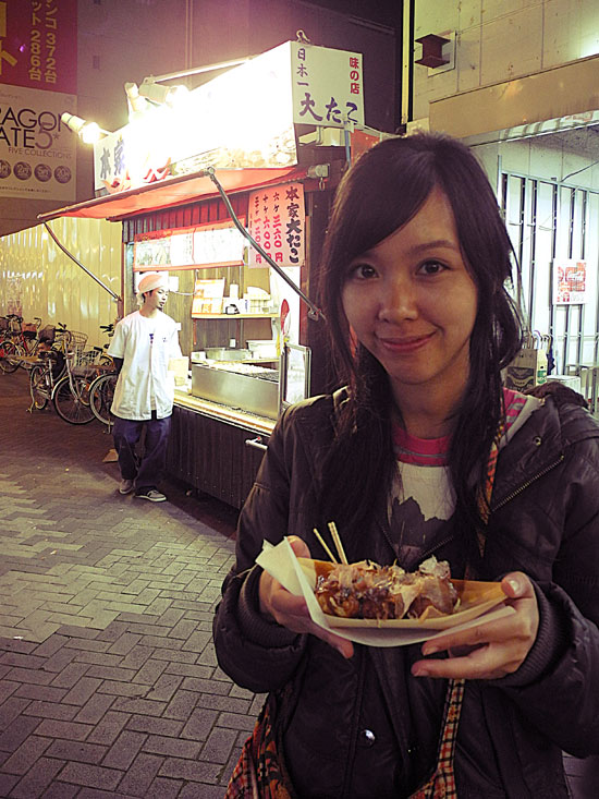 Popular takoyaki store in Dotonbori